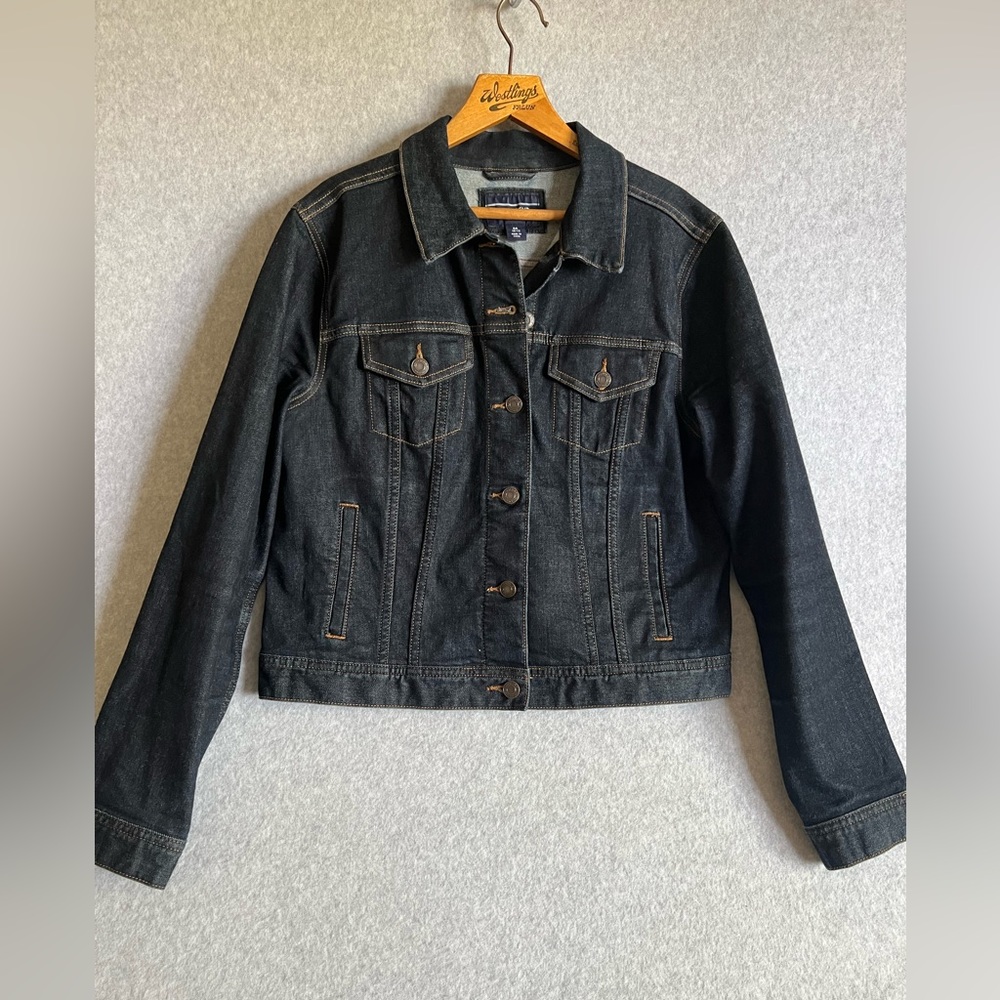 Lands End Jacket Women’s Medium 10-12 Stretch Denim Jean Top